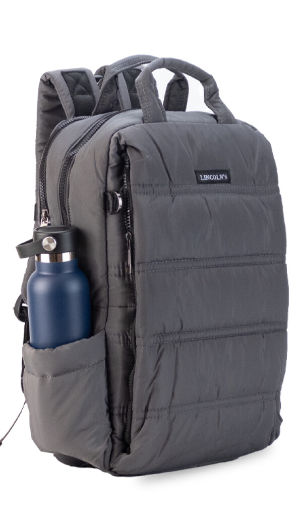MOCHILA CAPITONEADA PETERSBURGO GRIS