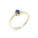 Anillo en oro 18k zafiro y brillantes Anillo en oro 18k zafiro y brillantes