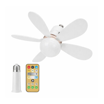 Ventilador Techo Lampara Luz Led 30W Control Remoto 5 Aspas Variante Color Blanco