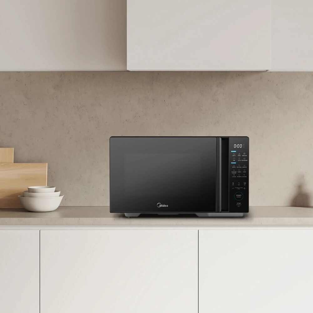 Horno Microondas Negro 20L con Panel Digital - Modelo MMO20CMO-EMPCBK - Midea Horno Microondas Negro 20L con Panel Digital - Modelo MMO20CMO-EMPCBK - Midea