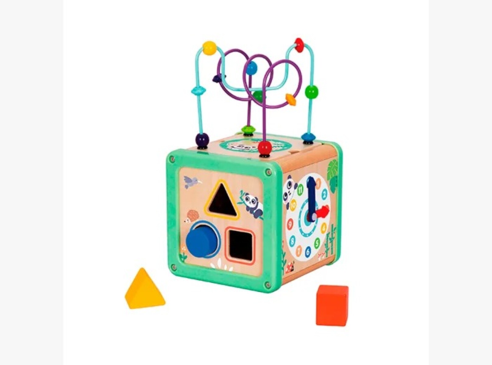 Cubo con varios juegos en madera HiPando 