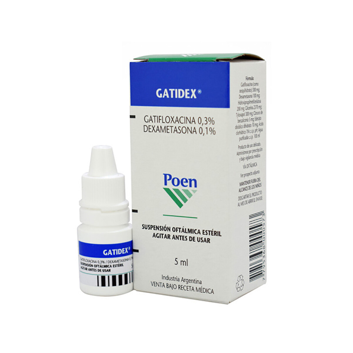 Gatidex x5 ml | Solución Oftálmica Antibiótica y Antiinflamatoria
