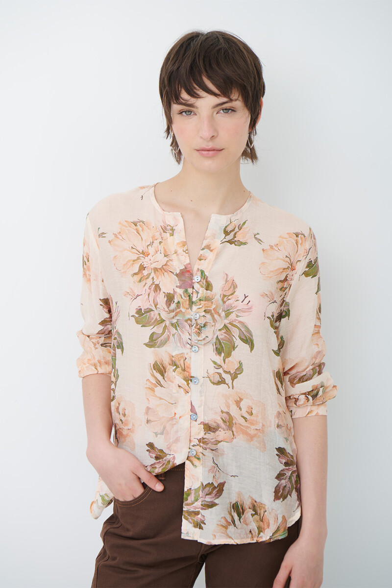 CAMISA JULIE FLOR NATURAL