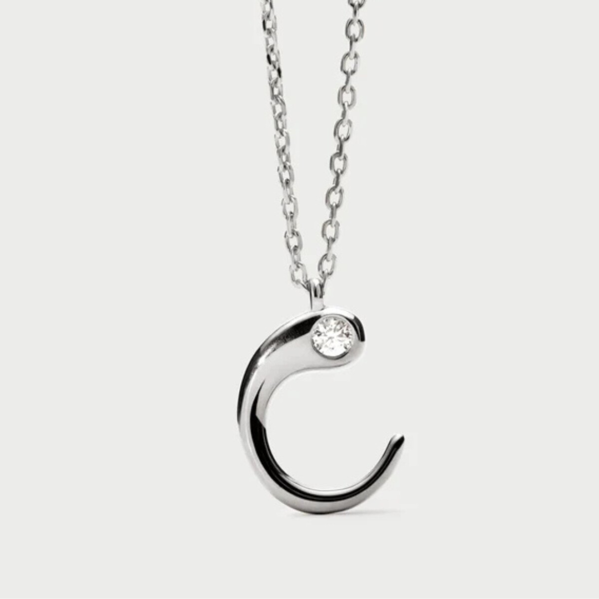 Colgante Pdpaola C Initial Silver 