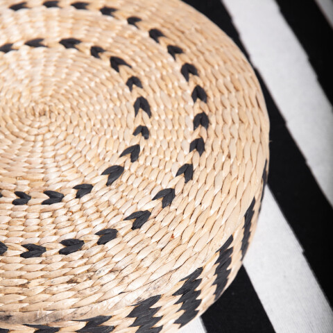 Puff almohadón de piso de ratán 10 cm Puff almohadón de piso de ratán 10 cm