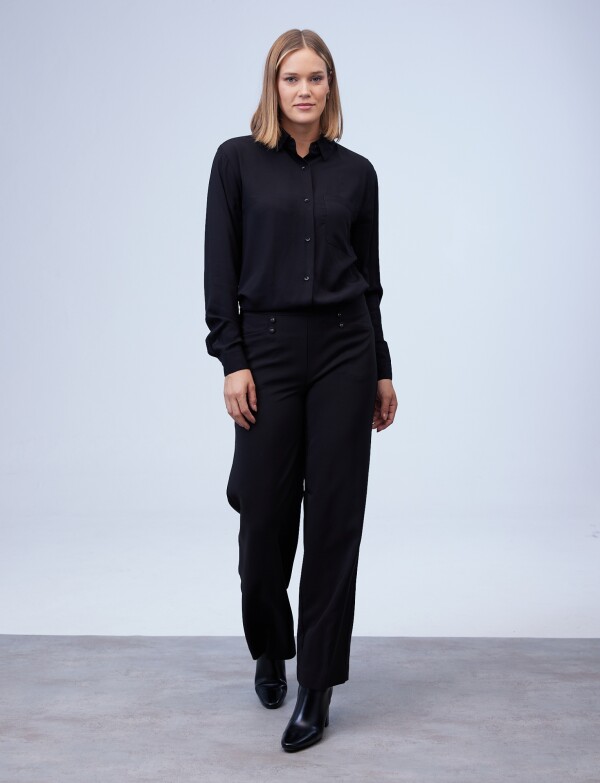 Pantalon Wide Leg NEGRO