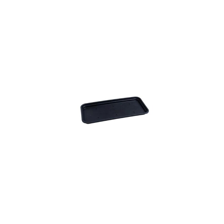 PLATO MACETA JARDINERA RECTANGULAR 35CM NEGRO