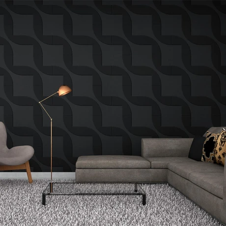 Ceramica Negra Plenos Mate 38X74 Cm Pared GAMAS DE NEGRO