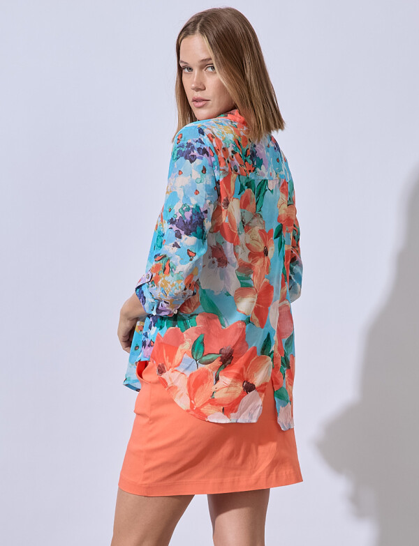 Camisa Gasa Printed CELESTE/MULTI