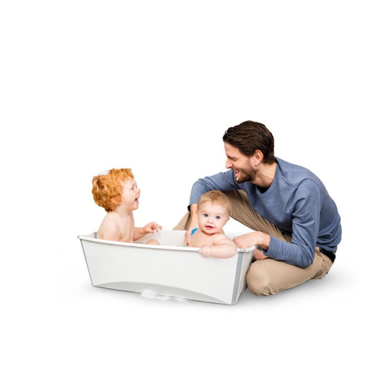 BAÑOXL Baño Stokke Flexibath Xl Plegable Blanco Y Gris
