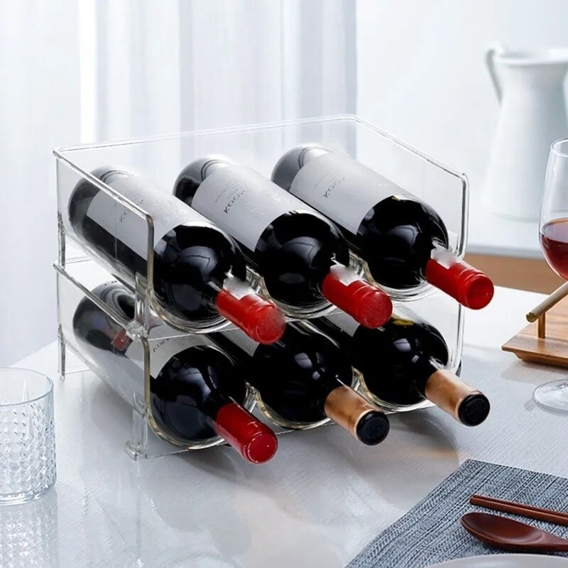 Organizador apilable para botellas de agua y vino Organizador apilable para botellas de agua y vino