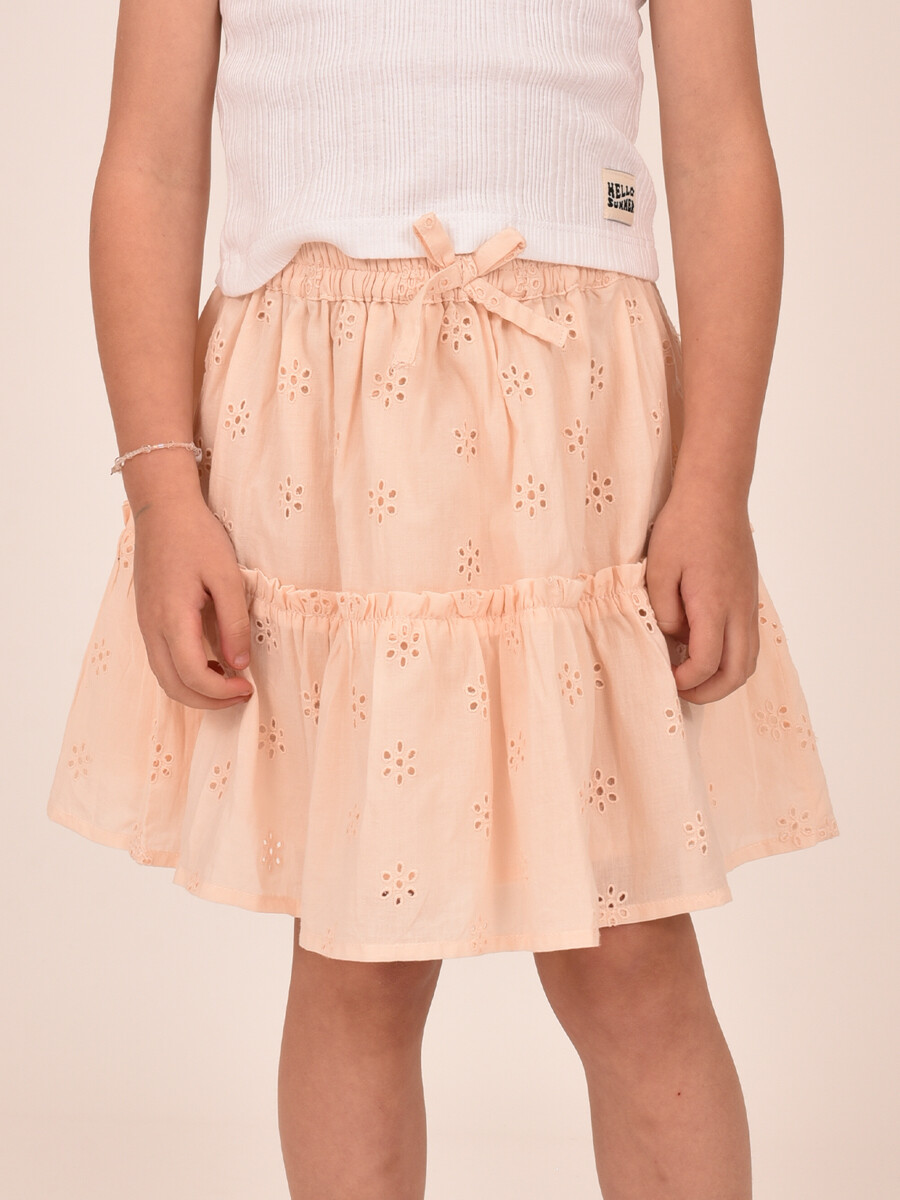 FALDA BRODERIE - CORAL 