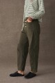 PANTALON BARREL CORDEROY Verde
