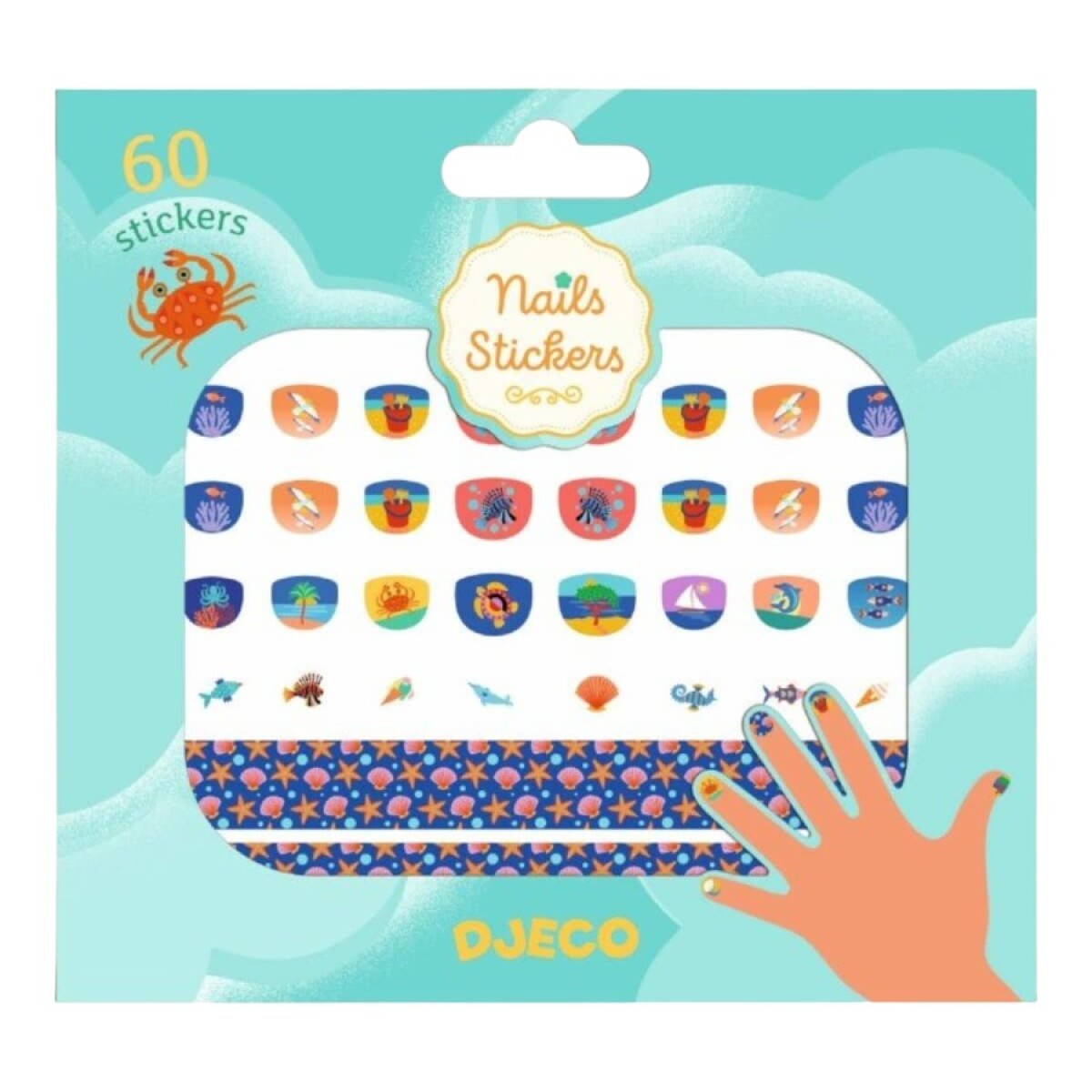 Stickers Decorativos Uñas Djeco Niñas 