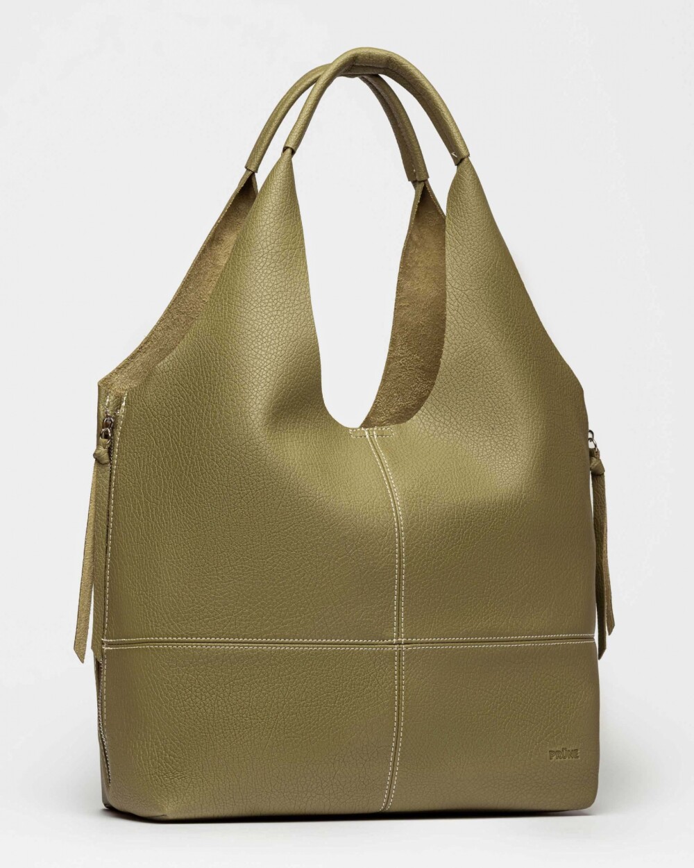 Shopper Amalfi en efecto cuero graneado Verde