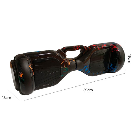Skate Hoverboard Eléctrico 6.5 Bluetooth Luces Led N1 Negro