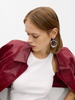 Pendientes Maxi Con Resina azul