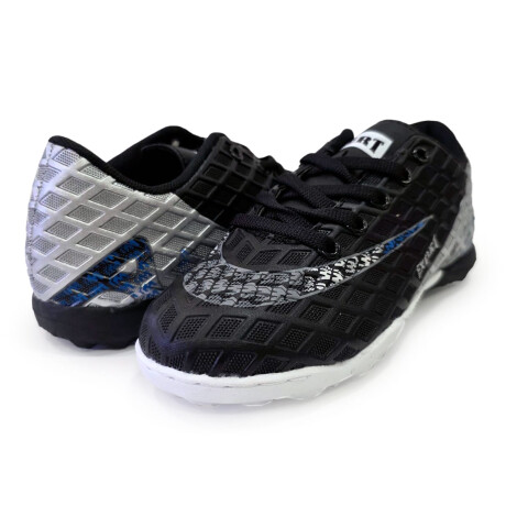 Calzado Champión Fútbol 5 Deportivo Expert Para Niño Niña Negro Gris