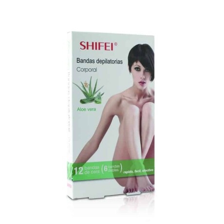 SHIFEI BANDAS DEPILATORIAS CORPORAL ALOE VERA 6 BANDAS PARES + 2 TOALLITAS HIDRATANTES POST DEPILATORIAS SHIFEI BANDAS DEPILATORIAS CORPORAL ALOE VERA 6 BANDAS PARES + 2 TOALLITAS HIDRATANTES POST DEPILATORIAS