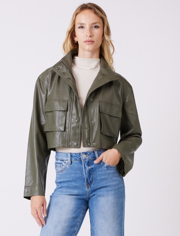 Chaqueta Eco Cuero OLIVA