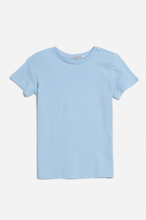 T-shirt manga corta lisa CELESTE