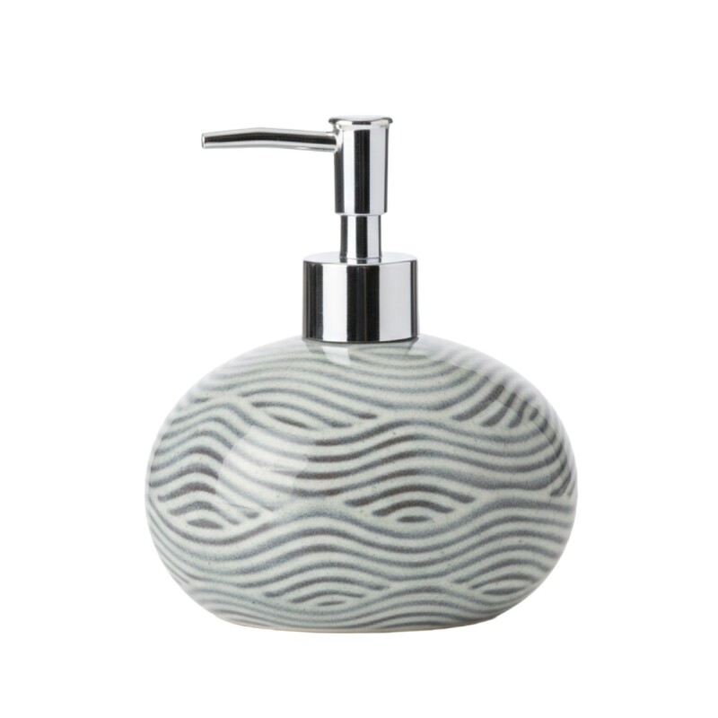 DISPENSADOR CERAMICA AZUL P/BAÑO 13X14CM Unica