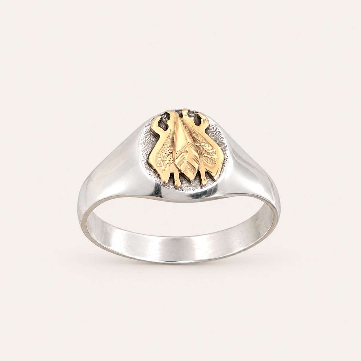 Anillo Maestra - Plata y Oro 