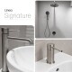 JUEGO DE GRIFERIA SIGNATURE BRUSHED NICKEL LAVATORIO ALTO GRIS-BRUSHED NICKEL