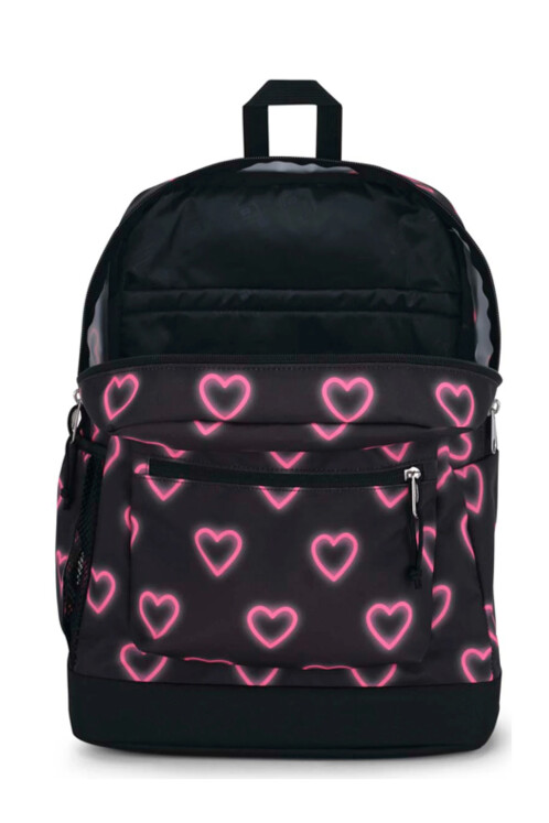 MOCHILA JANSPORT CROSS TOWN PLUS HAPPY HEARTS BLACK