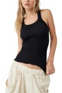 RIBBED SEAMLESS TANK Negro