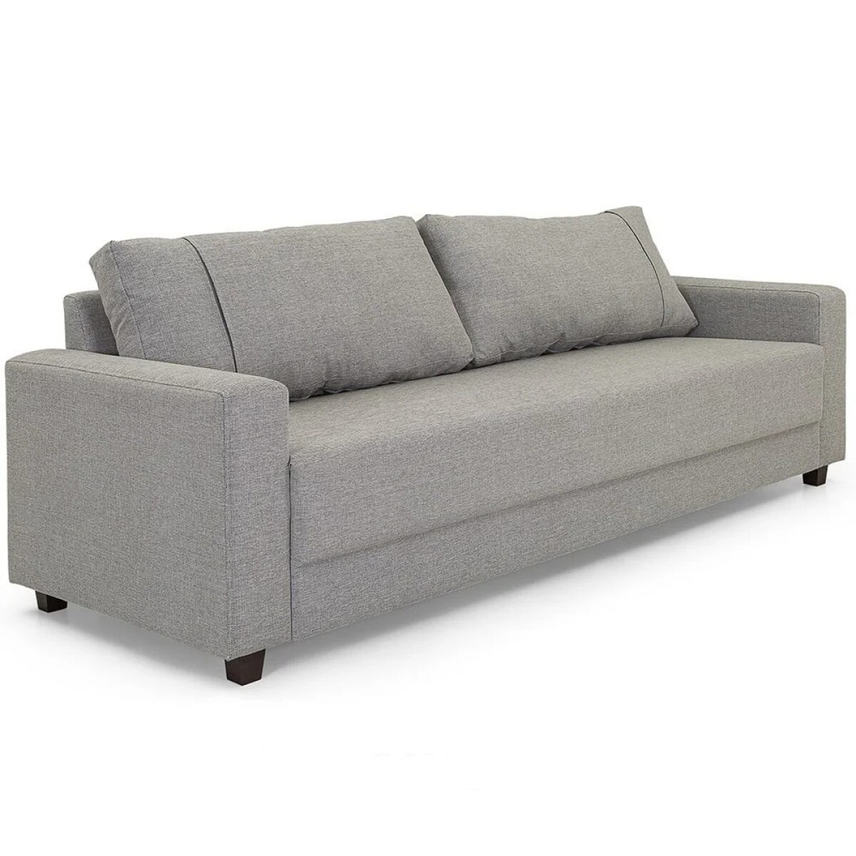 SOFA 4 CUERPOS - TAPIZADO TELA TRAMADA CRUDA CON NEGRO 