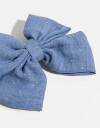 Hebillas Francesas Moño Hebilla Con Moño Denim - Azul Celeste