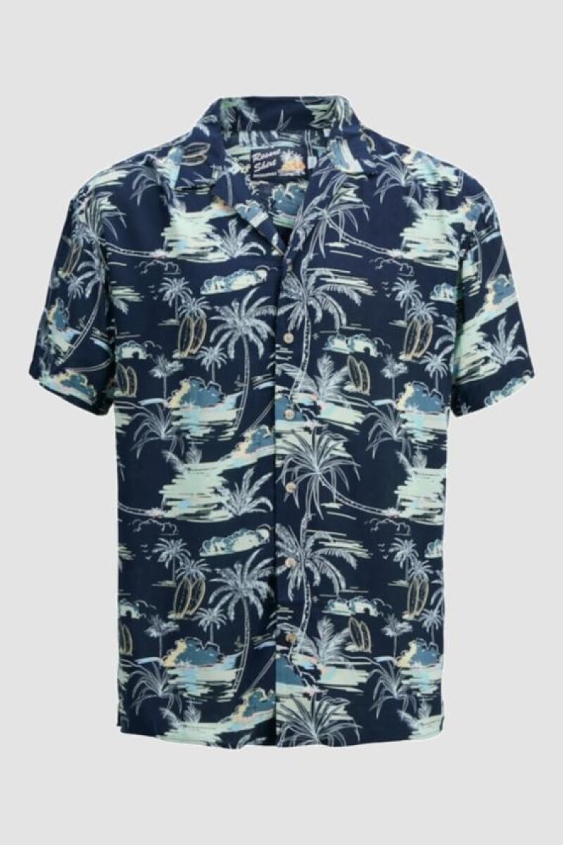 Camisa Malibu Resort - Navy Blazer 