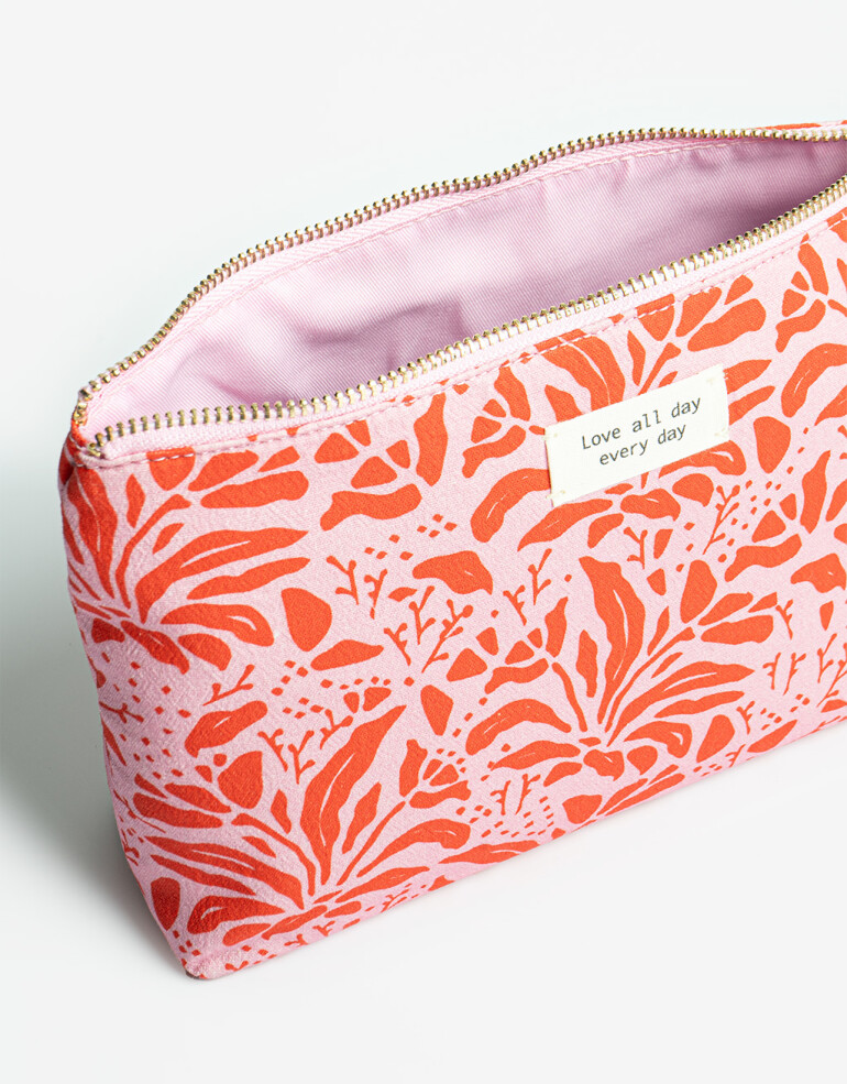 Porta Cosméticos Portacosméticos De Material Reciclado - Estampado Flores