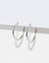 Aros Clips Metal Argollas Clip De Metal - Plateado Rodio