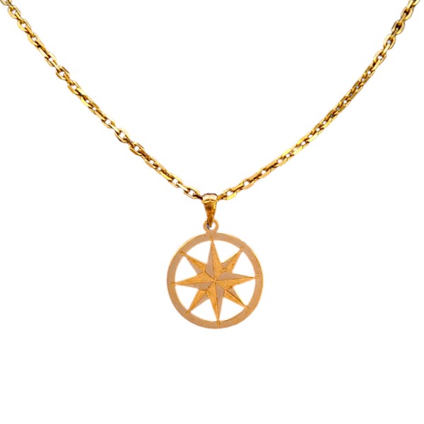 Dije Estrella-Oro bajo-Sin piedra-CP8575 sinpiedra