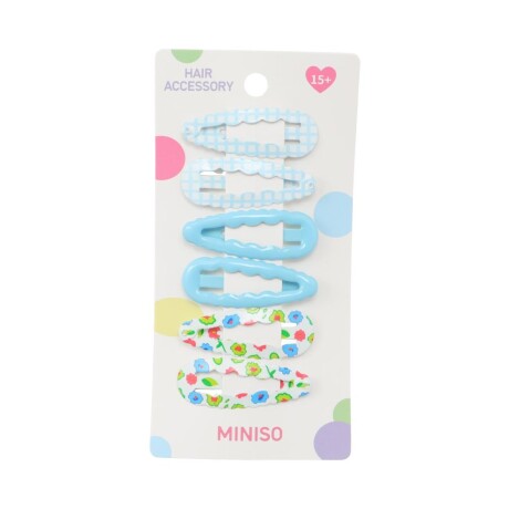 Clips de cabello celeste