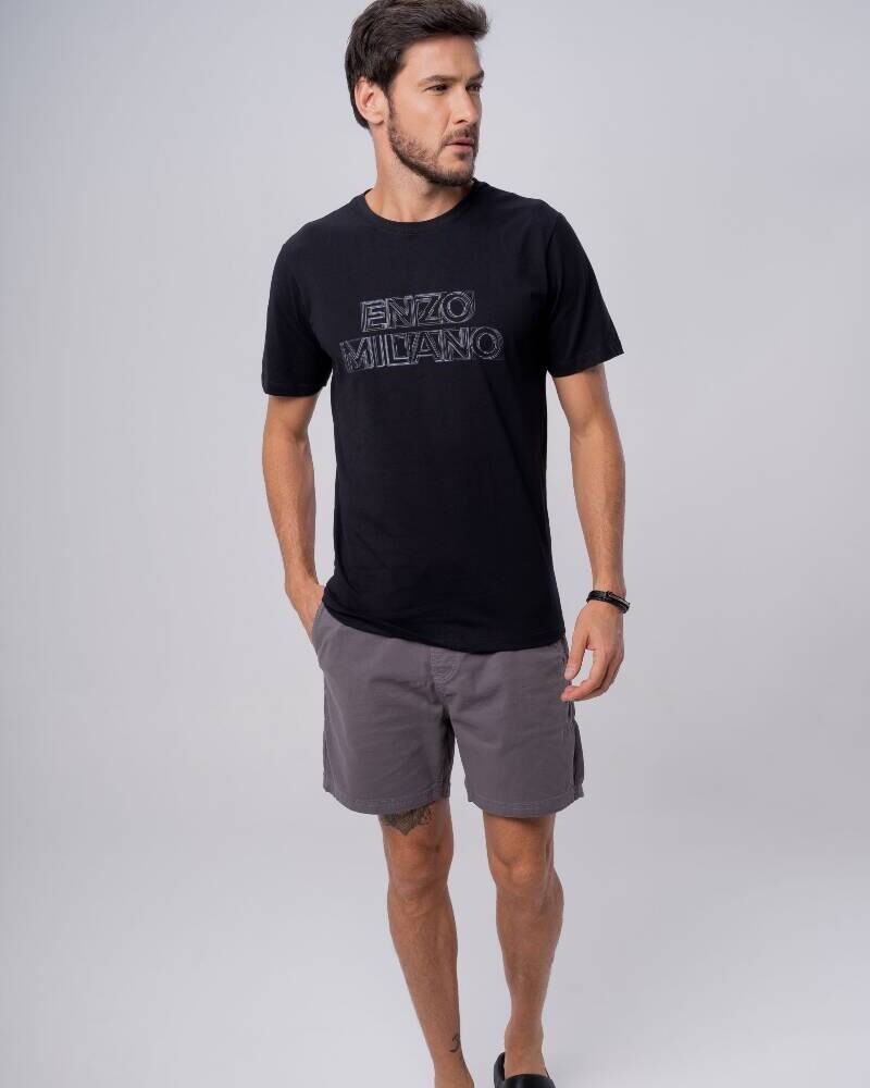 CAMISETA GRIS OSCURO Negro