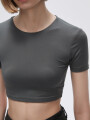 Remera Hazakura Gris Oscuro