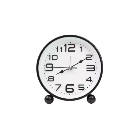 Reloj analógico de escritorio Negro