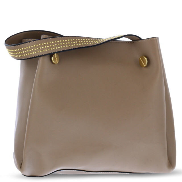 Cartera Miss Carol con tachas BIXBITA Beige