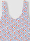 Bañador Estampado Ramas Floral Blanco