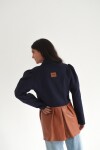 Blazer Office Lana Azul / Camel