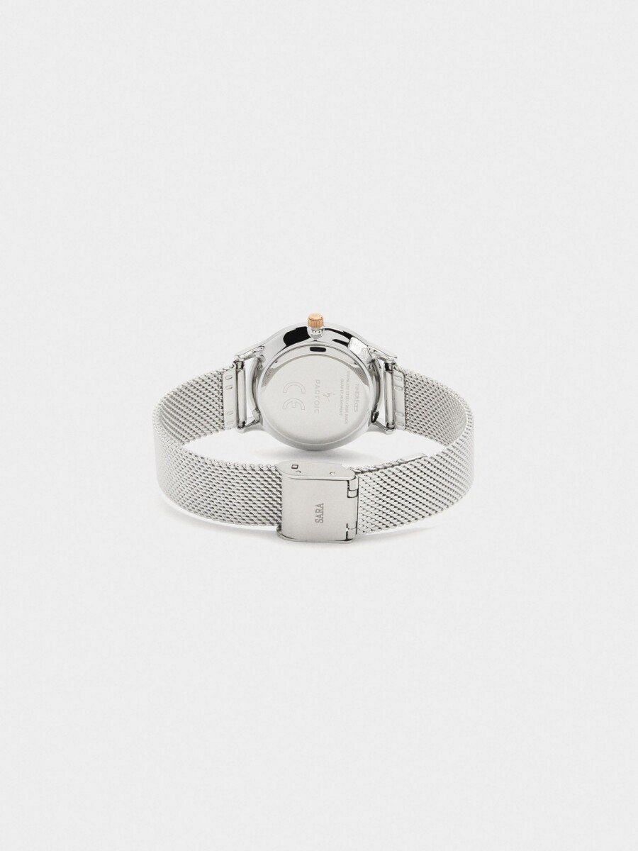 Reloj Bicolor Con Punto Metálico De Acero Inoxidable bicolor