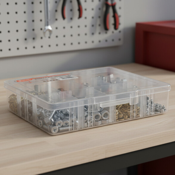 Caja transparente organizadora de 14 divisiones TT0004