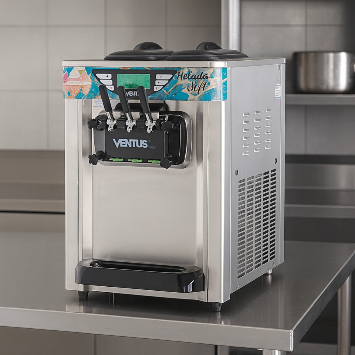 Maquina de Helado Soft de Mesa 30 Litros 2 Sabores 