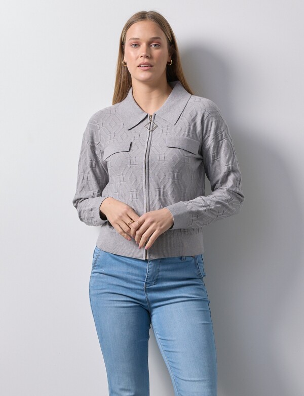 Cardigan Jacquard GRIS