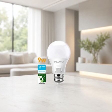 Lampara 9W Wellmax Blanco Calida Led Lampara 9W Wellmax Blanco Calida Led
