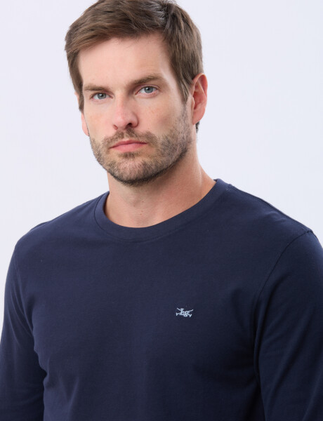 REMERA LISA DE ALGODÓN Azul