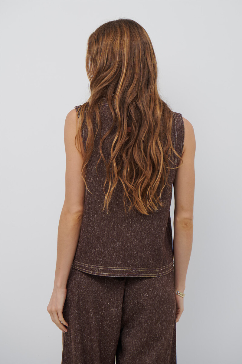 CHALECO MINI ESPIGA MARRON